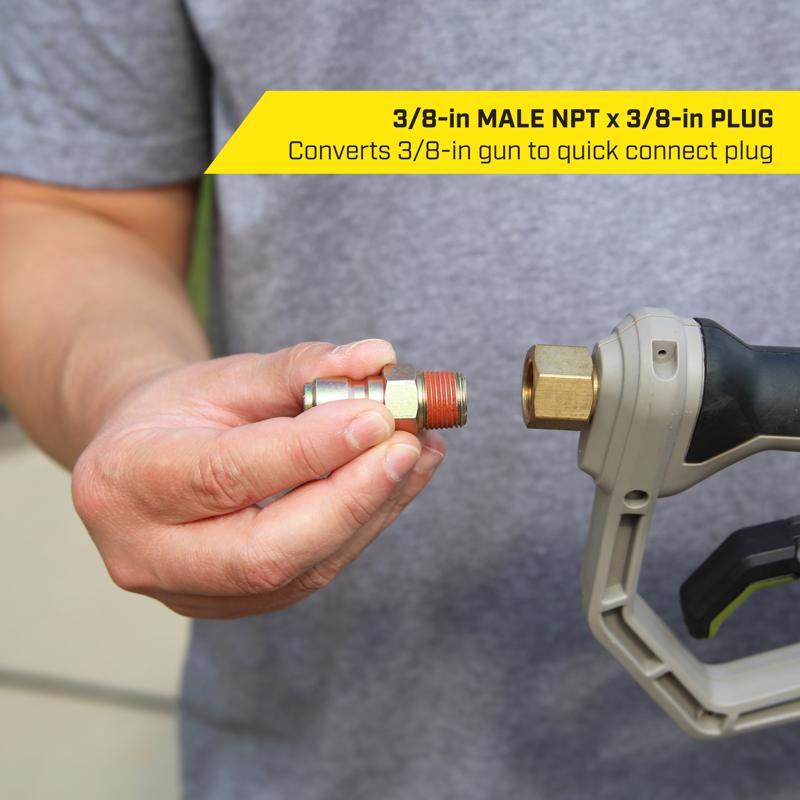 SurfaceMaxx 3/8-in Male NPT x 3/8-in Quick Connect Plug 4500 psi