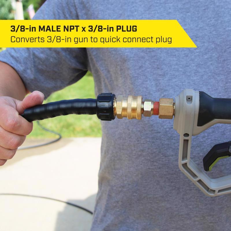 SurfaceMaxx 3/8-in Male NPT x 3/8-in Quick Connect Plug 4500 psi