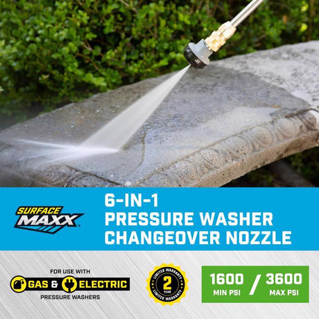 SurfaceMaxx 6-in-1 Change-Over Spray Nozzle 3600 psi