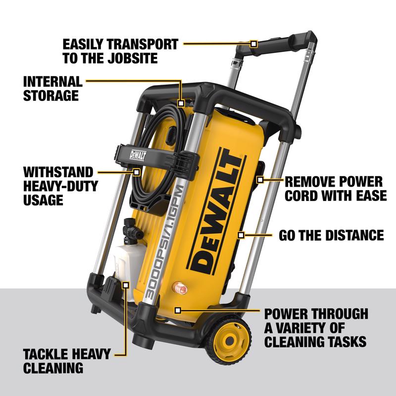 DEWALT DWPW3000 3000 psi Electric 1.1 gpm Pressure Washer