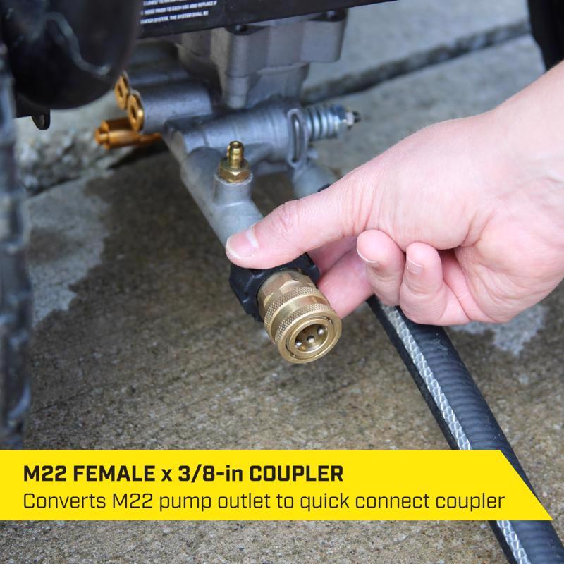 SurfaceMaxx M22 Female x 3/8-in Quick Connect Coupler 4500 psi