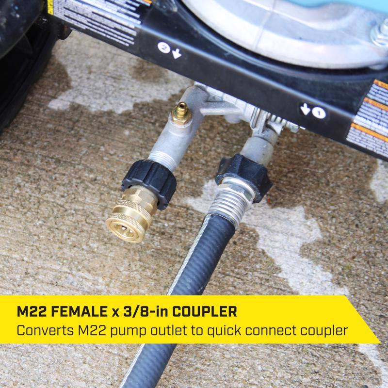 SurfaceMaxx M22 Female x 3/8-in Quick Connect Coupler 4500 psi