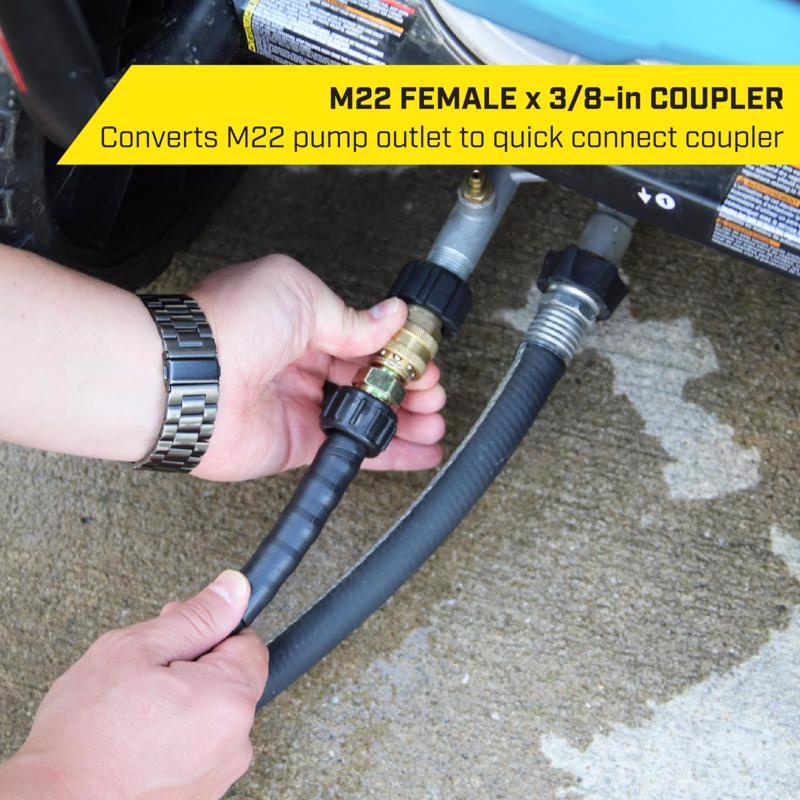 SurfaceMaxx M22 Female x 3/8-in Quick Connect Coupler 4500 psi