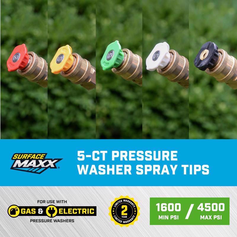 SurfaceMaxx 5-CT Spray Nozzle Set 4500 psi