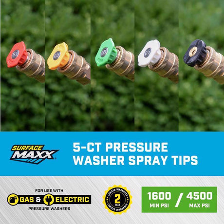 SurfaceMaxx 5-CT Spray Nozzle Set 4500 psi