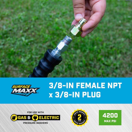 SurfaceMaxx 3/8-in Female NPT x 3/8-in Quick Connect Plug 4200 psi