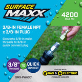 SurfaceMaxx 3/8-in Female NPT x 3/8-in Quick Connect Plug 4200 psi