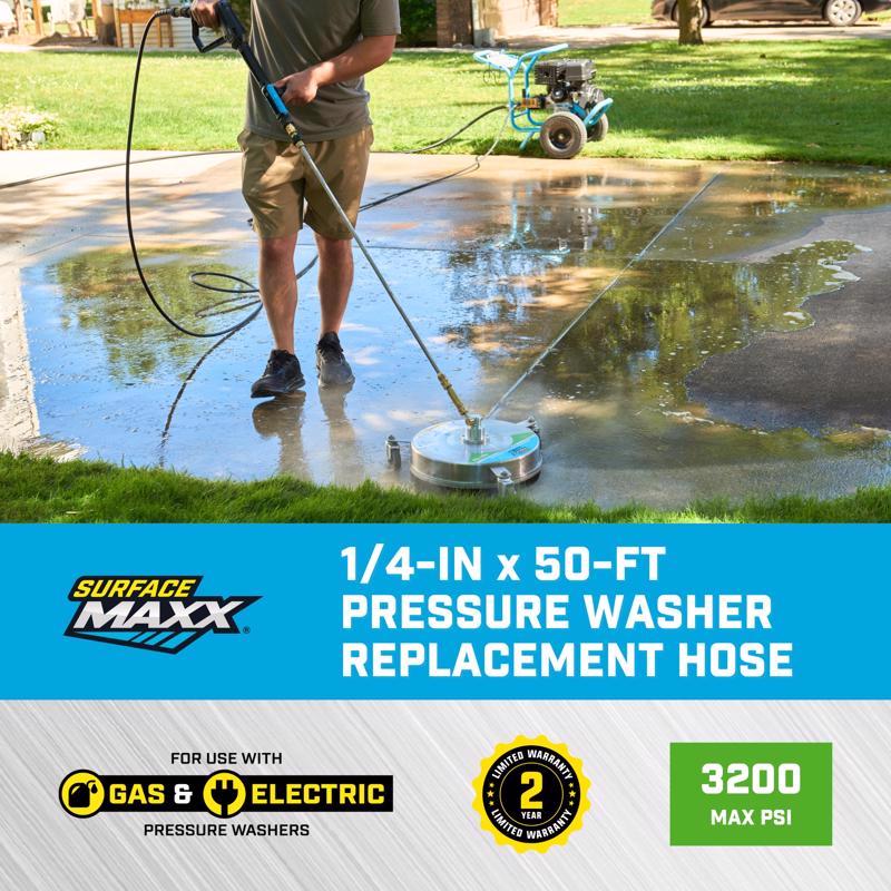 SurfaceMaxx 1/4 in. D X 50 ft. L M22 Replacement Pressure Washer Hose 3000 psi