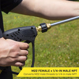 SurfaceMaxx M22 Female x 1/4-in Male NPT Screw Nipple 5800 psi