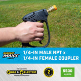 SurfaceMaxx 1/4-in Male NPT x 1/4-in Female Quick Connect Coupler 5500 psi
