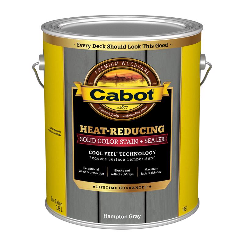 Cabot Heat-Reducing Hampton Gray Water-Based Acrylic Stain & Sealer 1 gal 4 Pack