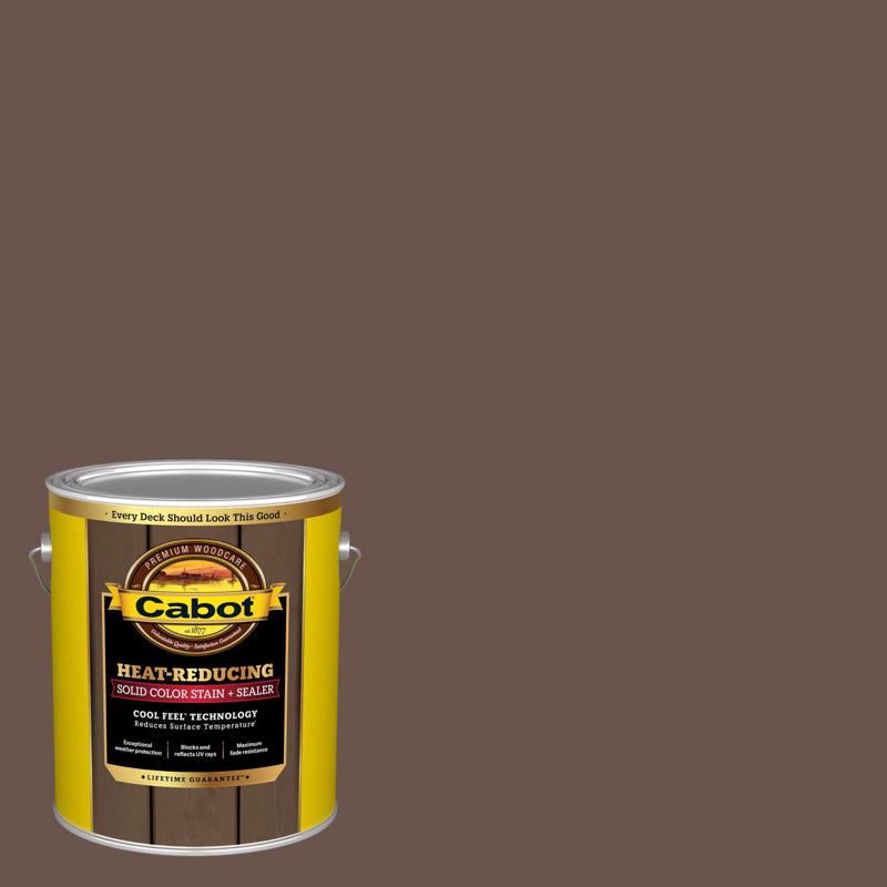 Cabot Heat-Reducing Solid Cashmere Brown Acrylic Stain Sealer 1 gal 4 Pack
