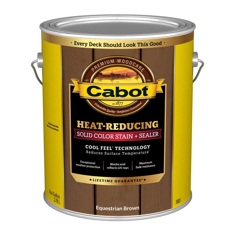 Cabot Heat-Reducing Solid Equestrian Brown Acrylic Stain Sealer 1 gal 4 Pack