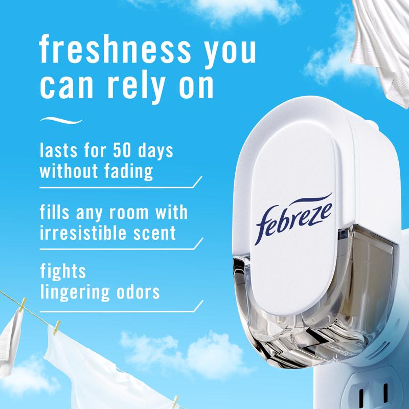 Febreze Plug Linen & Sky Scent Air Freshener Starter Kit 0.87 oz Liquid 1 pk