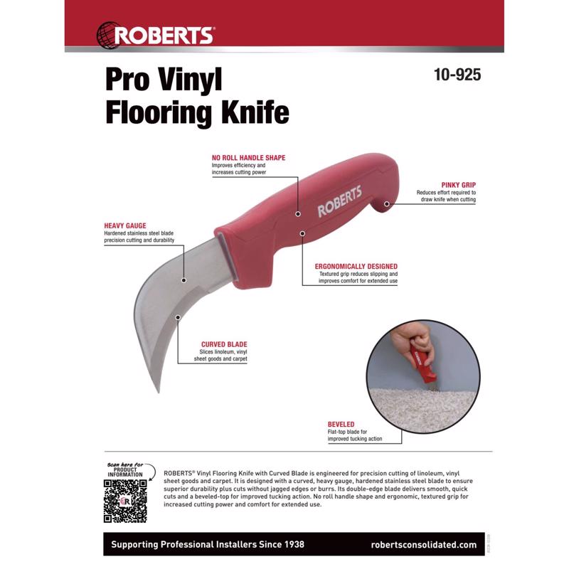 Roberts 3.70 in. H Metal/Plastic Flooring Knife 1 pk