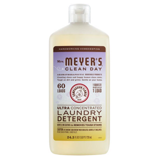 Mrs. Meyer's Compassion Flower Scent Detergent Concentrate Liquid 24.3 oz 6 Pack