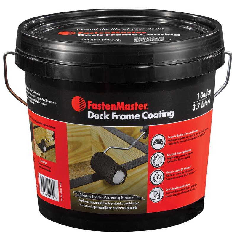 FastenMaster Deck Frame Coating Black Liquid Rubber Sealant Coating 1 gal