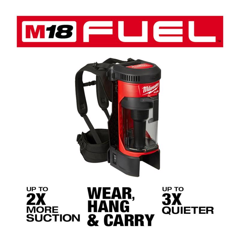 Milwaukee M18 Fuel 1 gal Cordless Backpack Vacuum 1 V