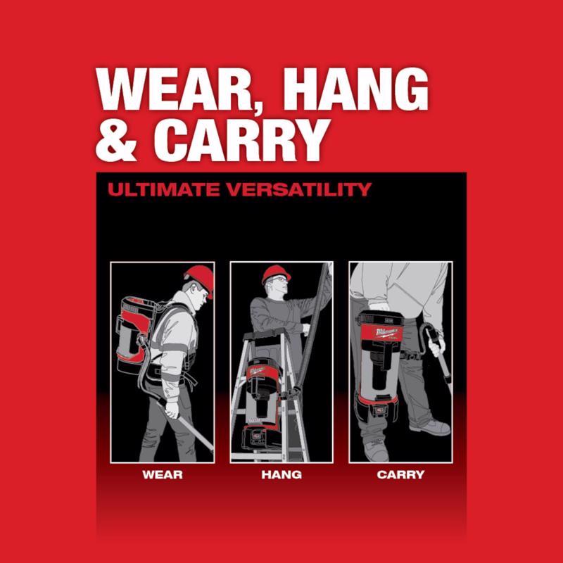 Milwaukee M18 Fuel 1 gal Cordless Backpack Vacuum 1 V