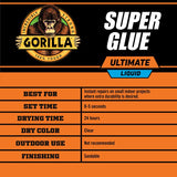 Gorilla High Strength Clear Super Glue 0.53 oz