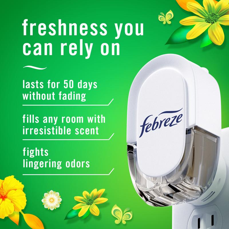 Febreze Plug Gain Original Scent Air Freshener Oil Refill 1.75 oz Liquid 2 pk