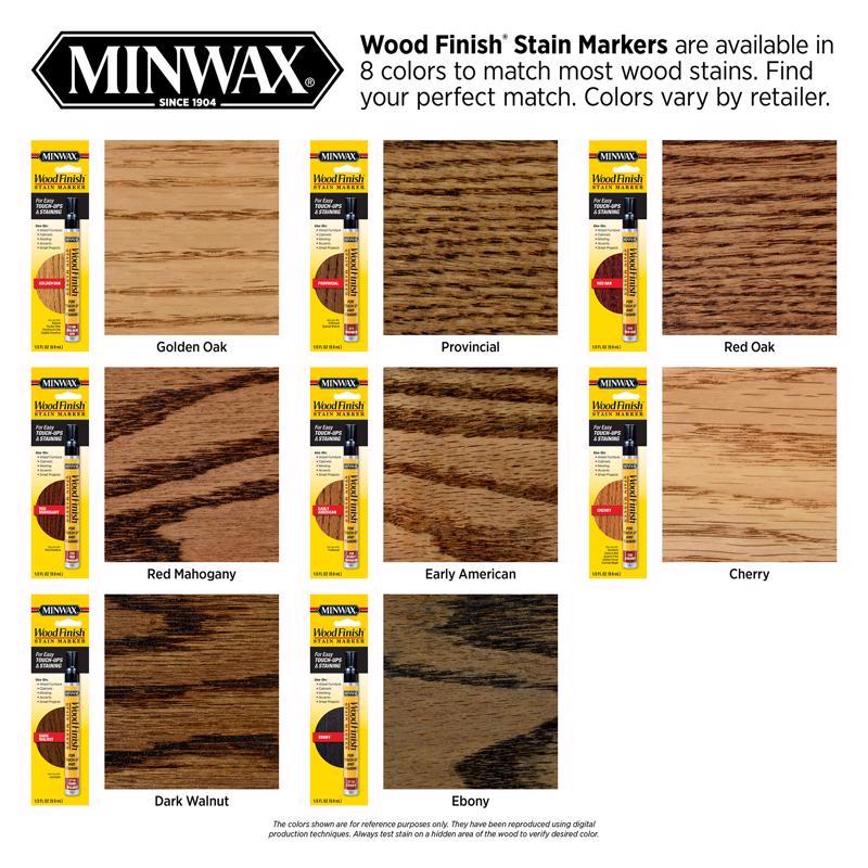 Minwax Wood Finish Stain Marker Semi-Transparent Red Mahogany Oil-Based Stain Marker 0.33 oz