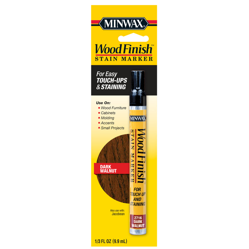 Minwax Wood Finish Stain Marker Semi-Transparent Dark Walnut Oil-Based Stain Marker 0.33 oz