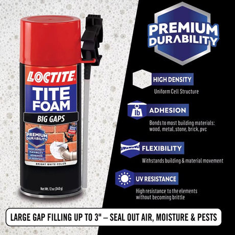 LOCTITE WHITE Polymer Foam Insulating Sealant 12 oz