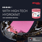 WypAll PowerClean X80 Wiping Cloth 12.5 in. W X 12 in. L 475 sheet 1 pk