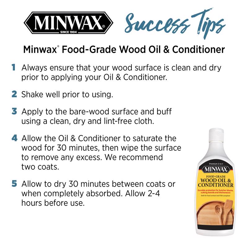 Minwax Transparent Clear Oil-Based Wood Oil and Conditioner 12 fl. oz.