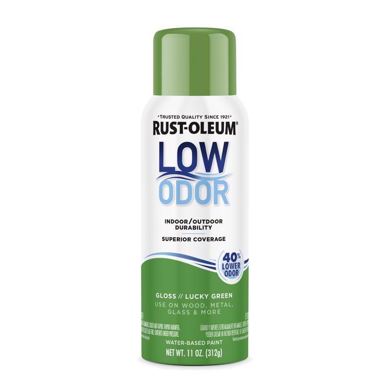 Rust-Oleum Low Odor Gloss Lucky Green Spray  Paint 11 oz