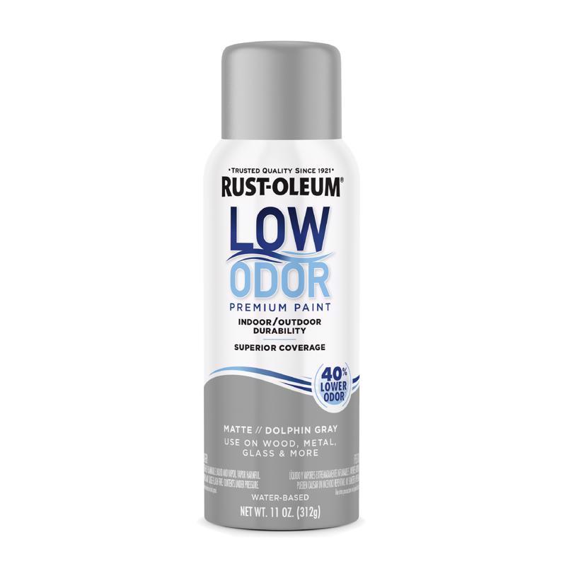 Rust-Oleum Low Odor Matte Dolphin Gray Spray  Paint 11 oz
