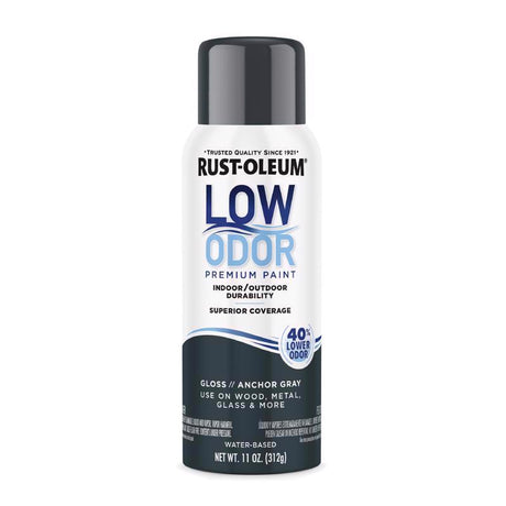 Rust-Oleum Low Odor Gloss Anchor Gray Spray  Paint 11 oz