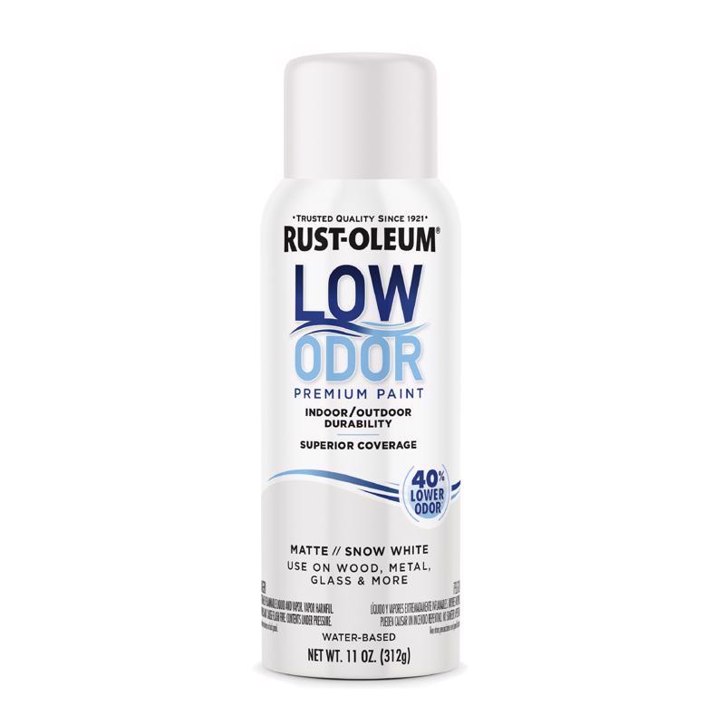 Rust-Oleum Low Odor Matte Snow White Spray  Paint 11 oz