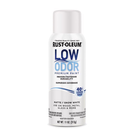 Rust-Oleum Low Odor Matte Snow White Spray  Paint 11 oz