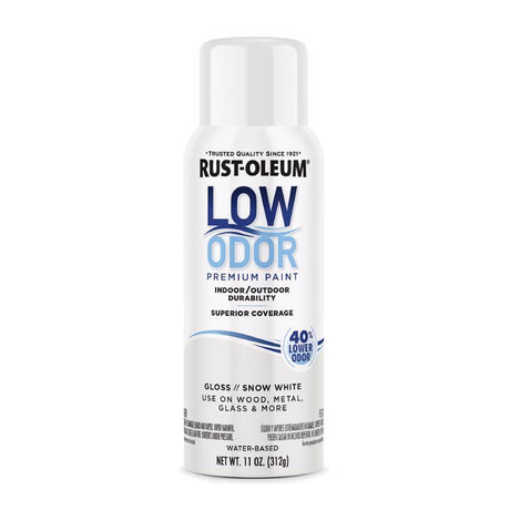 Rust-Oleum Low Odor Gloss Snow White Spray  Paint 11 oz