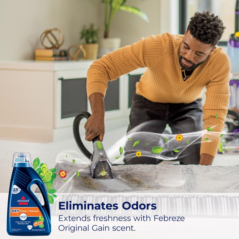 OXY Febreze Floral. Original Gain Scent Carpet and Upholstery Cleaner 60 fl. oz. Liquid Concentrated