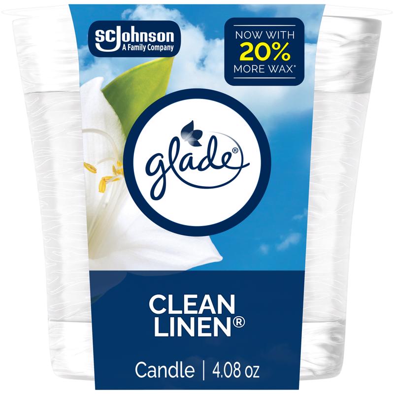 CANDLE CLN LNN WHT