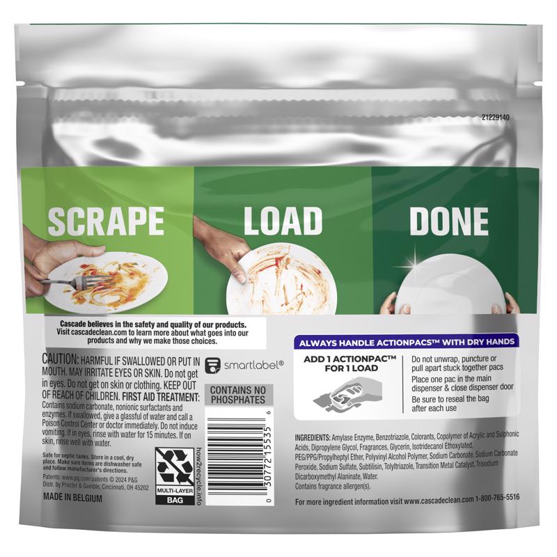 Cascade Platinum Fresh Scent Pods Dishwasher Detergent 6.4 oz 1 pk