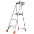 Little Giant Ladders 5 ft. H Aluminum Step Ladder Type IAA 375 lb. capacity