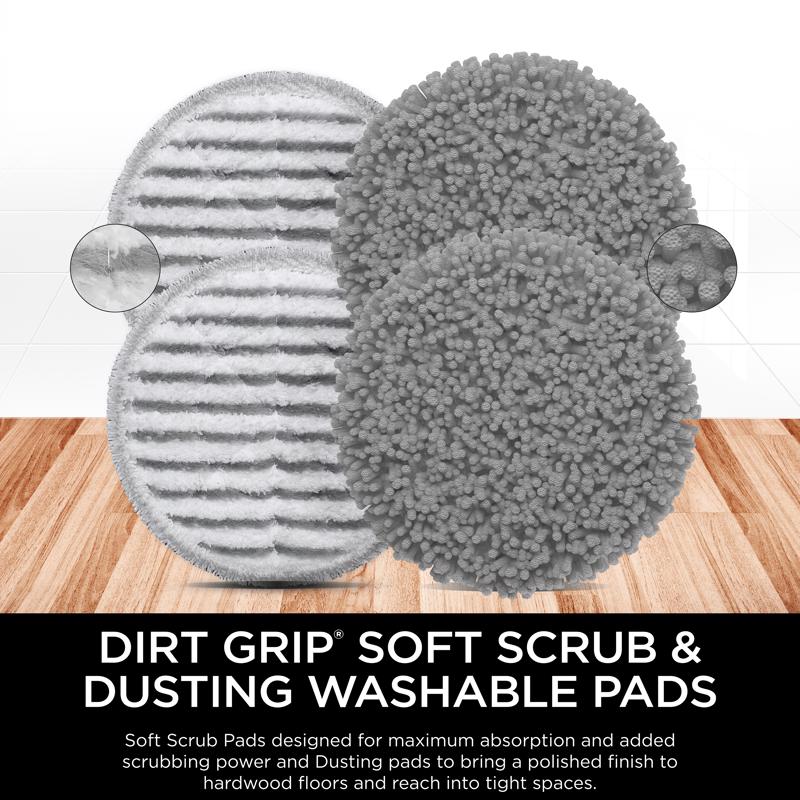 Shark 7.63 in. D Aluminum/Microfiber Cleaner Floor Pad White/Grey