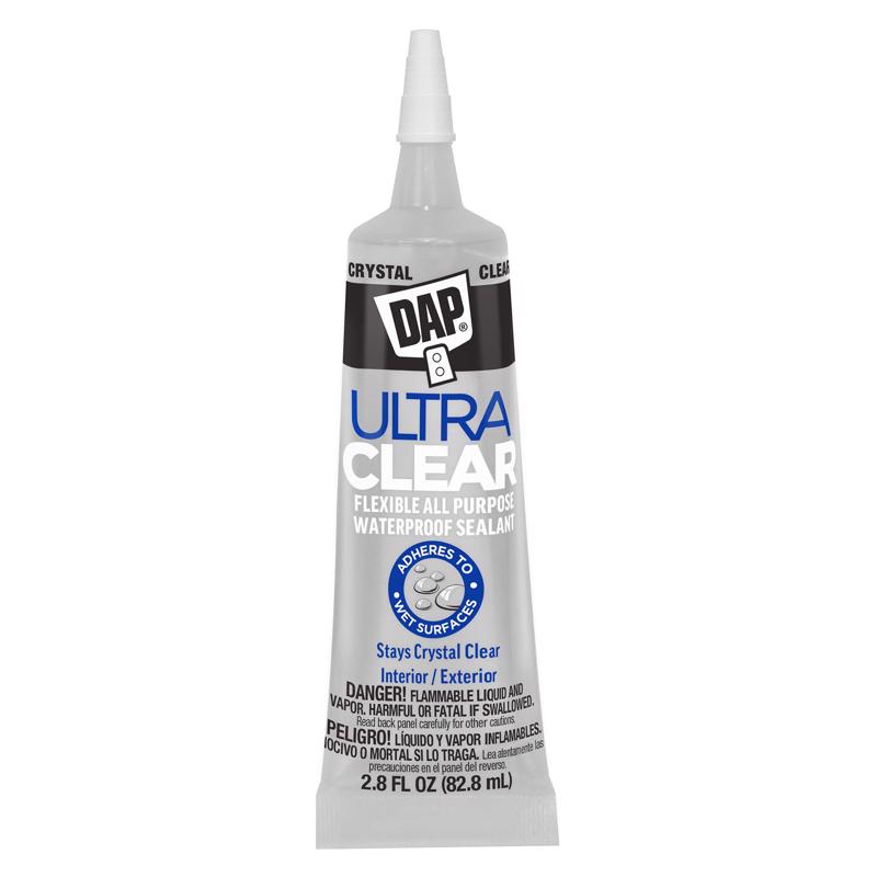 DAP Ultra Clear Silicone All Purpose Waterproof Sealant 2.8 fl. oz.