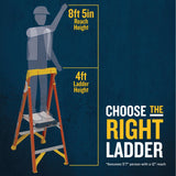 Werner 4 ft. H Fiberglass Platform Ladder Type IA 300 lb. capacity