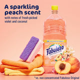 Fabuloso Peach Scent Concentrated All Purpose Cleaner Liquid 33.8 oz