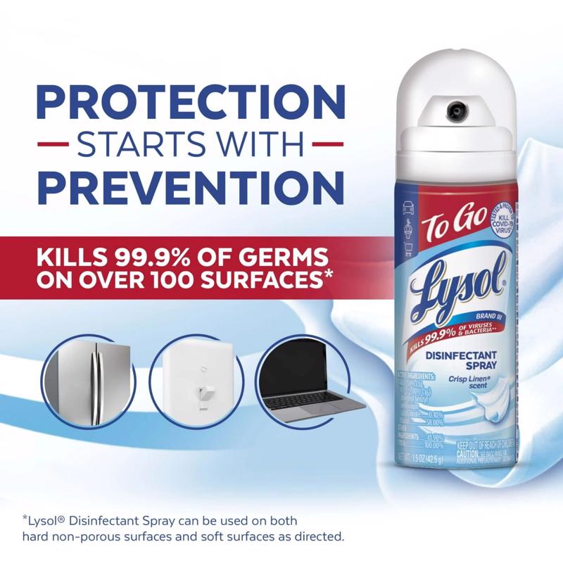 Lysol Crisp Linen Scent Disinfectant 1.5 oz 1 pk
