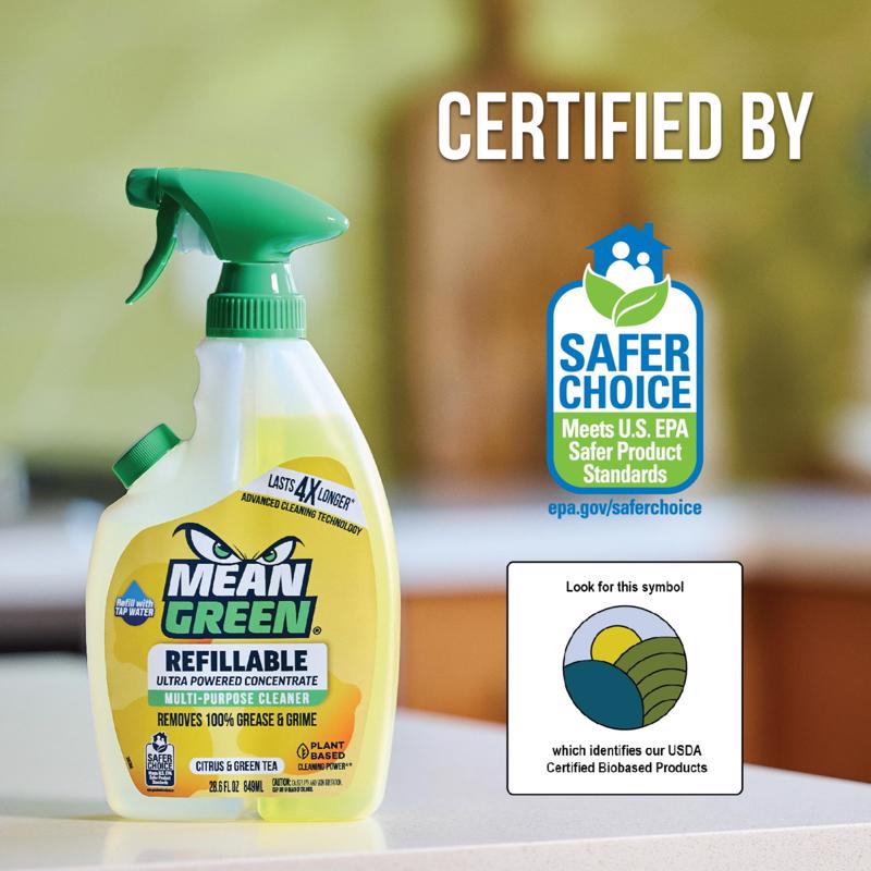 Mean Green Green Tea Citrus Scent Multi-Purpose Cleaner Liquid Spray 28.6 oz