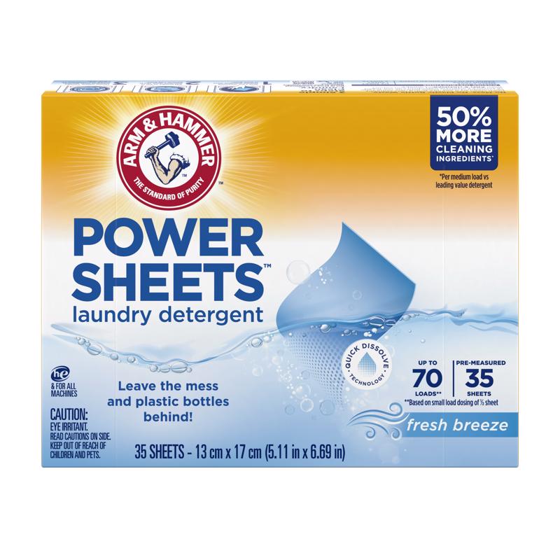 Arm & Hammer Refreshing Breeze Scent Detergent Sheets 1 pk