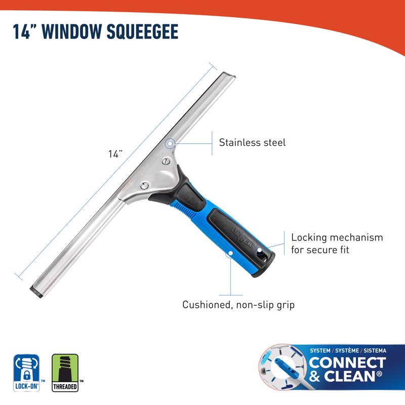 Unger Perfomance Rubber Blade 14 in. Steel Squeegee