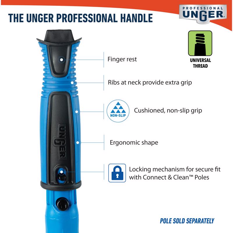 Unger 10 in. Rubber Window Squeegee/Scrubber