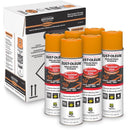 Rust-Oleum Industrial Choice - Contractor Pack (6 pk) Fluorescent Orange Inverted Marking Paint 17 o